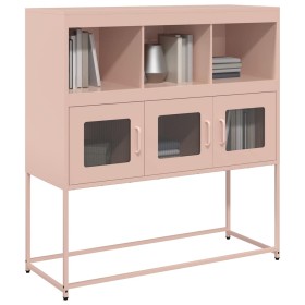 Aparador de acero laminado en frío rosa 100,5x39x107 cm de , Aparadores - Ref: Foro24-853417, Precio: 120,43 €, Descuento: %