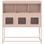 Aparador de acero laminado en frío rosa 100,5x39x107 cm de , Aparadores - Ref: Foro24-853417, Precio: 120,43 €, Descuento: %