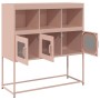 Aparador de acero laminado en frío rosa 100,5x39x107 cm de , Aparadores - Ref: Foro24-853417, Precio: 120,43 €, Descuento: %