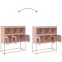 Aparador de acero laminado en frío rosa 100,5x39x107 cm de , Aparadores - Ref: Foro24-853417, Precio: 120,43 €, Descuento: %