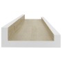 Estantes de pared 4 unidades blanco y roble Sonoma 40x9x3 cm en Estanterías | Comprar online en Foru.es
