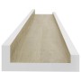 Estantes de pared 4 unidades blanco y roble Sonoma 60x9x3 cm en Estanterías | Comprar online en Foru.es