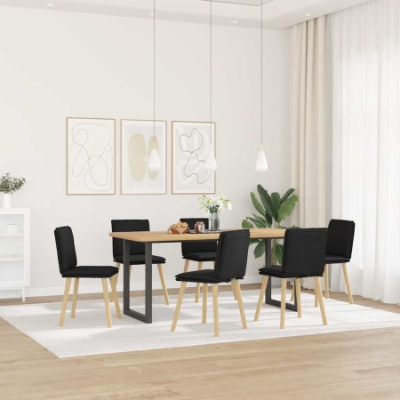 Sillas de comedor giratorias 6 unidades tela negras de , Sillas de comedor - Ref: Foro24-3315627, Precio: 318,41 €, Descuento: %