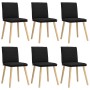 Sillas de comedor giratorias 6 unidades tela negras de , Sillas de comedor - Ref: Foro24-3315627, Precio: 318,41 €, Descuento: %