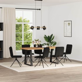 Sillas de comedor giratorias 6 unidades tela negras de , Sillas de comedor - Ref: Foro24-3315604, Precio: 307,29 €, Descuento: %