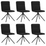 Sillas de comedor giratorias 6 unidades tela negras de , Sillas de comedor - Ref: Foro24-3315604, Precio: 307,29 €, Descuento: %