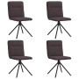 Sillas de comedor 4 unidades tela marrón oscuro de , Sillas de comedor - Ref: Foro24-3315336, Precio: 201,40 €, Descuento: %