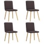 Sillas de comedor 4 unidades tela marrón oscuro de , Sillas de comedor - Ref: Foro24-3315301, Precio: 195,92 €, Descuento: %