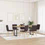 Sillas de comedor 6 unidades tela marrón oscuro de , Sillas de comedor - Ref: Foro24-3315594, Precio: 302,95 €, Descuento: %