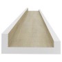 Estantes de pared 4 unidades blanco y roble Sonoma 80x9x3 cm en Estanterías | Comprar online en Foru.es