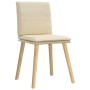 Sillas de comedor 4 unidades tela color crema de , Sillas de comedor - Ref: Foro24-3315362, Precio: 210,65 €, Descuento: %