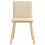 Sillas de comedor 4 unidades tela color crema de , Sillas de comedor - Ref: Foro24-3315362, Precio: 210,65 €, Descuento: %