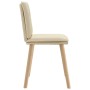 Sillas de comedor 4 unidades tela color crema de , Sillas de comedor - Ref: Foro24-3315362, Precio: 210,65 €, Descuento: %