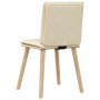Sillas de comedor 4 unidades tela color crema de , Sillas de comedor - Ref: Foro24-3315362, Precio: 210,65 €, Descuento: %