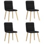 Sillas de comedor 4 unidades tela negras de , Sillas de comedor - Ref: Foro24-3315322, Precio: 200,59 €, Descuento: %