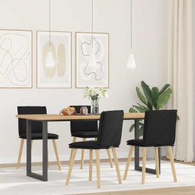 Sillas de comedor 4 unidades tela negras de , Sillas de comedor - Ref: Foro24-3315357, Precio: 213,21 €, Descuento: %