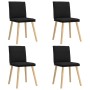 Sillas de comedor 4 unidades tela negras de , Sillas de comedor - Ref: Foro24-3315357, Precio: 213,21 €, Descuento: %