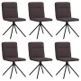 Sillas de comedor 6 unidades tela marrón oscuro de , Sillas de comedor - Ref: Foro24-3315606, Precio: 300,94 €, Descuento: %