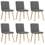 Sillas de comedor 6 unidades tela gris oscuro de , Sillas de comedor - Ref: Foro24-3315568, Precio: 292,28 €, Descuento: %