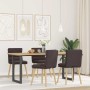 Sillas de comedor 4 unidades tela marrón oscuro de , Sillas de comedor - Ref: Foro24-3315397, Precio: 212,77 €, Descuento: %