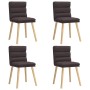Sillas de comedor 4 unidades tela marrón oscuro de , Sillas de comedor - Ref: Foro24-3315397, Precio: 212,77 €, Descuento: %