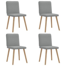 Sillas de comedor 4 unidades tela gris claro de , Sillas de comedor - Ref: Foro24-3315244, Precio: 198,44 €, Descuento: %