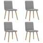 Sillas de comedor 4 unidades tela gris claro de , Sillas de comedor - Ref: Foro24-3315244, Precio: 198,44 €, Descuento: %