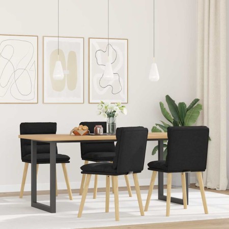 Sillas de comedor 4 unidades tela negras de , Sillas de comedor - Ref: Foro24-3315395, Precio: 212,77 €, Descuento: %