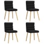 Sillas de comedor 4 unidades tela negras de , Sillas de comedor - Ref: Foro24-3315395, Precio: 212,77 €, Descuento: %