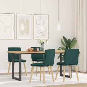 Sillas de comedor 4 unidades tela verde oscuro de , Sillas de comedor - Ref: Foro24-3315360, Precio: 210,65 €, Descuento: %