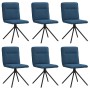 Sillas de comedor 6 unidades tela azul de , Sillas de comedor - Ref: Foro24-3315610, Precio: 300,94 €, Descuento: %