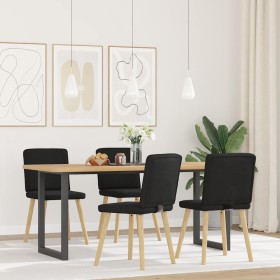 Sillas de comedor 4 unidades tela negras de , Sillas de comedor - Ref: Foro24-3315299, Precio: 198,29 €, Descuento: %