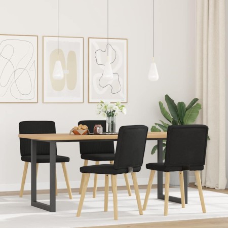 Sillas de comedor 4 unidades tela negras de , Sillas de comedor - Ref: Foro24-3315299, Precio: 198,29 €, Descuento: %