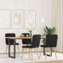 Sillas de comedor 4 unidades tela negras de , Sillas de comedor - Ref: Foro24-3315299, Precio: 198,29 €, Descuento: %