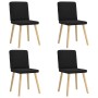 Sillas de comedor 4 unidades tela negras de , Sillas de comedor - Ref: Foro24-3315299, Precio: 198,29 €, Descuento: %