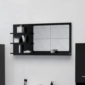 Bathroom mirror in black plywood 90x10.5x45 cm by vidaXL, bathroom vanities - Ref: Foro24-805016, Price: 36,00 €, Discount: %