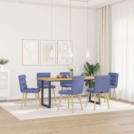 Sillas de comedor 6 uds tela azul jeans de , Sillas de comedor - Ref: Foro24-3315673, Precio: 317,95 €, Descuento: %