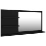 Espejo de baño madera contrachapada negro 90x10,5x45 cm de vidaXL, Tocadores de baño - Ref: Foro24-805016, Precio: 35,90 €, D...
