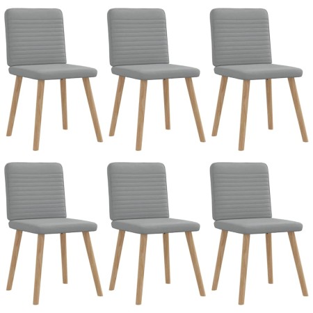 Sillas de comedor 6 unidades de tela gris claro de , Sillas de comedor - Ref: Foro24-3315514, Precio: 296,49 €, Descuento: %