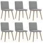 Sillas de comedor 6 unidades de tela gris claro de , Sillas de comedor - Ref: Foro24-3315514, Precio: 296,49 €, Descuento: %