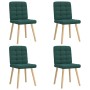 Sillas de comedor 4 unidades tela verde oscuro de , Sillas de comedor - Ref: Foro24-3315196, Precio: 204,16 €, Descuento: %