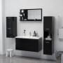 Espejo de baño madera contrachapada negro 90x10,5x45 cm de vidaXL, Tocadores de baño - Ref: Foro24-805016, Precio: 35,90 €, D...