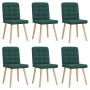Sillas de comedor 6 unidades tela verde oscuro de , Sillas de comedor - Ref: Foro24-3315466, Precio: 304,85 €, Descuento: %