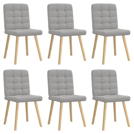 Sillas de comedor 6 uds tela gris nube de , Sillas de comedor - Ref: Foro24-3315470, Precio: 302,21 €, Descuento: %