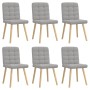 Sillas de comedor 6 uds tela gris nube de , Sillas de comedor - Ref: Foro24-3315470, Precio: 302,21 €, Descuento: %