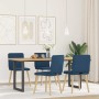 Sillas de comedor 4 unidades tela azul de , Sillas de comedor - Ref: Foro24-3315252, Precio: 198,44 €, Descuento: %