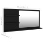 Espejo de baño madera contrachapada negro 90x10,5x45 cm de vidaXL, Tocadores de baño - Ref: Foro24-805016, Precio: 35,90 €, D...