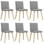 Sillas de comedor 6 unidades de tela gris claro de , Sillas de comedor - Ref: Foro24-3315625, Precio: 315,94 €, Descuento: %
