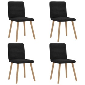 Sillas de comedor 4 unidades tela negras de , Sillas de comedor - Ref: Foro24-3315246, Precio: 198,44 €, Descuento: %