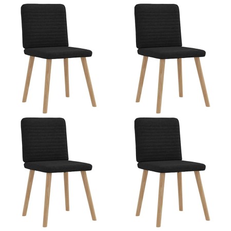 Sillas de comedor 4 unidades tela negras de , Sillas de comedor - Ref: Foro24-3315246, Precio: 198,44 €, Descuento: %